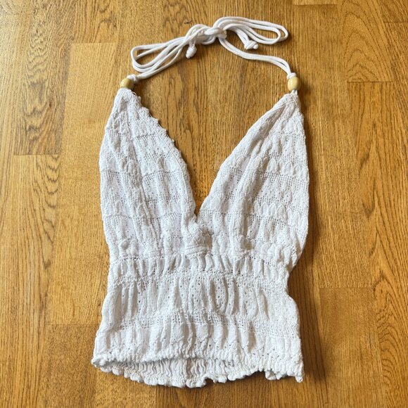 Blanco By Nature Tops - Blanco by Nature White Crop Top Size Large